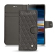 Housse cuir Sony Xperia 10 Plus - Anthracite - Couture ( Pantone 424C ) 