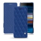 Lederschutzhülle Sony Xperia 10 - Bleu océan - Couture ( Nappa - Pantone 293C ) 