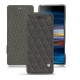Housse cuir Sony Xperia 10 Plus - Anthracite - Couture ( Pantone 424C ) 