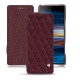 Lederschutzhülle Sony Xperia 10 Plus - Lie de vin - Couture ( Pantone 5115C ) 