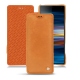 Sony Xperia 10 Plus leather case - Mandarine vintage ( Pantone 165C ) 