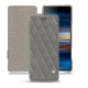 Sony Xperia 10 Plus leather case - Acier vintage - Couture