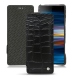 Sony Xperia 10 Plus leather case - Crocodile nero