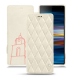 Sony Xperia 10 Plus leather case - Blanc escumo - Couture