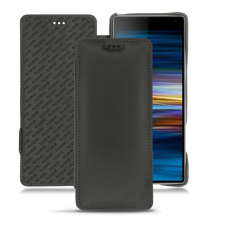 Custodia in pelle Sony Xperia 10 Plus - Noir PU