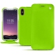 Custodia in pelle Apple iPhone Xs - Vert fluo