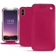 Capa em pele Apple iPhone Xs - Rose fluo