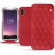 Apple iPhone Xs leather case - Rouge troupelenc - Couture