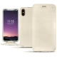 Capa em pele Apple iPhone Xs - Blanc escumo