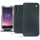 Apple iPhone Xs leather case - Blu marino