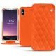 Custodia in pelle Apple iPhone Xs - Orange fluo - Couture