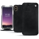 Custodia in pelle Apple iPhone Xs - Dark vintage ( Roughtcut - Black#5256 ) 