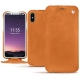 Custodia in pelle Apple iPhone Xs - Mandarine vintage ( Pantone 165C ) 