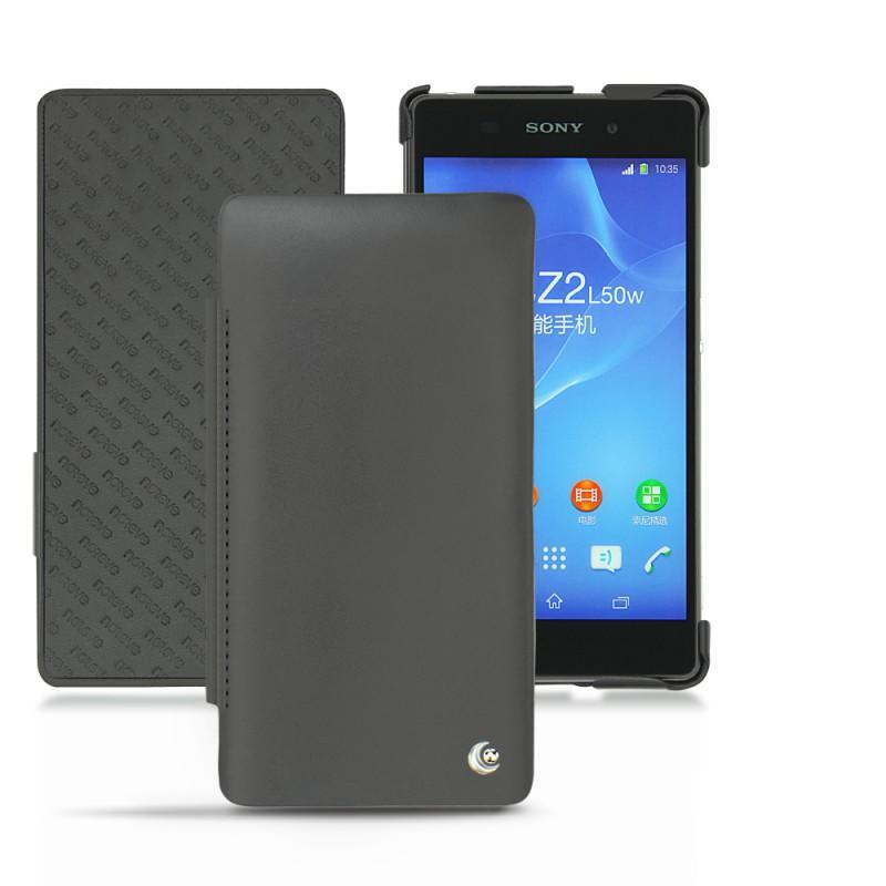 Housse cuir Sony Xperia Z2 - Noir ( Nappa - Black ) 