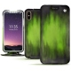 가죽 커버 Apple iPhone Xs - Vert Patine