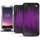 Custodia in pelle Apple iPhone Xs - Violet Patine