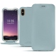 Capa em pele Apple iPhone Xs - Bleu Ciel PU