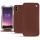 Custodia in pelle Apple iPhone Xs - Marron délicat