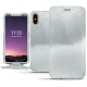 Capa em pele Apple iPhone X - Platinium ( Pantone 877C ) 