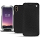 Apple iPhone X leather case - Ebène ( Sleek P C12 - Black ) 