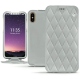 Funda de piel Apple iPhone X - Gris - Couture ( Nappa - Pantone W428C ) 