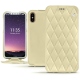 Lederschutzhülle Apple iPhone X - Beige - Couture ( Nappa - Pantone 7502C ) 