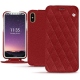 Capa em pele Apple iPhone X - Tomate - Couture ( Pantone 187C ) 