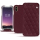 Capa em pele Apple iPhone X - Lie de vin - Couture ( Pantone 5115C ) 
