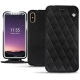 Capa em pele Apple iPhone X - Negre poudro - Couture
