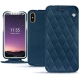 Housse cuir Apple iPhone X - Blu mediterran - Couture