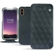 Funda de piel Apple iPhone X - Blu marino - Couture
