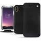 가죽 커버 Apple iPhone X - Negre poudro