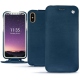 Apple iPhone X leather case - Blu mediterran