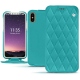 Funda de piel Apple iPhone X - Bleu fluo - Couture