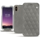Lederschutzhülle Apple iPhone X - Acier vintage - Couture