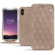 Capa em pele Apple iPhone X - Taupe vintage - Couture