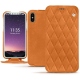 Apple iPhone X leather case - Mandarine vintage - Couture