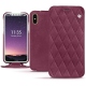 Capa em pele Apple iPhone X - Prune vintage - Couture