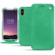 Capa em pele Apple iPhone X - Menthe vintage ( Pantone 562C ) 