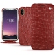 Apple iPhone X leather case - Autruche ciliegia