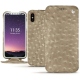 가죽 커버 Apple iPhone X - Autruche desert