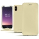Funda de piel Apple iPhone X - Beige PU