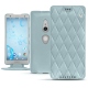 Housse cuir Sony Xperia XZ2 - Bleu ciel - Couture ( Nappa - Pantone 277C ) 