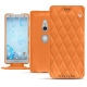 Housse cuir Sony Xperia XZ2 - Orange - Couture ( Nappa - Pantone 1495U ) 