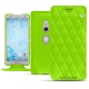 Custodia in pelle Sony Xperia XZ2 - Vert fluo - Couture