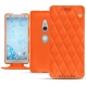 Housse cuir Sony Xperia XZ2 - Orange fluo - Couture