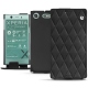 Sony Xperia XZ1 Compact leather case - Noir - Couture ( Nappa - Black ) 