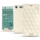 Funda de piel Sony Xperia XZ1 Compact - Blanc - Couture ( Bologna - White ) 