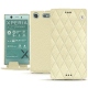 Lederschutzhülle Sony Xperia XZ1 Compact - Ivoire - Couture ( Sleek P C12 - White ) 