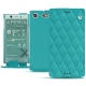 Custodia in pelle Sony Xperia XZ1 Compact - Bleu fluo - Couture